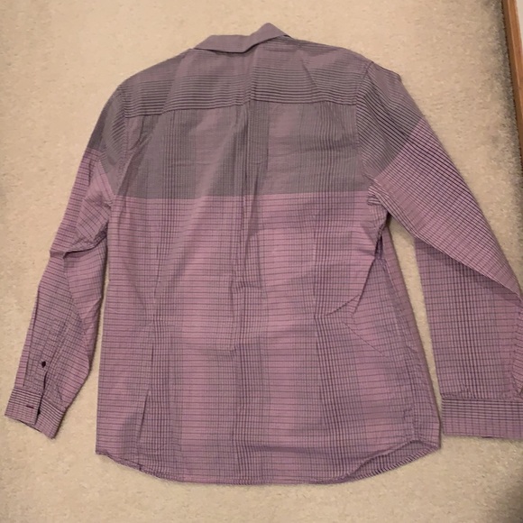 Calvin Klein, casual two tone purple button down - Picture 3 of 3